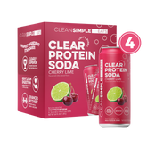 Clear Protein Soda: Cherry Lime (16 Oz. | 4 Pack)