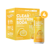 Clear Protein Soda: Frosted Lemonade (16 Oz. | 4 Pack)