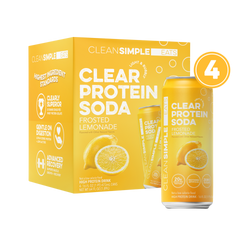 Clear Protein Soda: Frosted Lemonade (16 Oz. | 4 Pack)