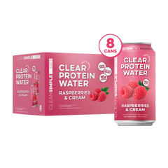 Clear Protein Water: Raspberries & Cream (12 Oz. | 8 Pack)