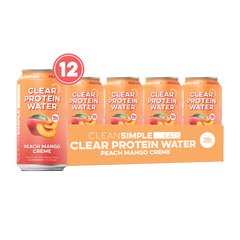 Clear Protein Water: Peach Mango Créme (12 Oz. | 12 Pack)