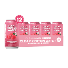 Clear Protein Water: Raspberries & Cream (12 Oz. | 12 Pack)