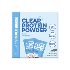 Clear Protein Powder: Blue Bahama (8 Single Serving Stick packs)