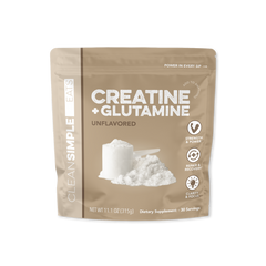 Creatine + Glutamine: Unflavored (30 Serving Bag)