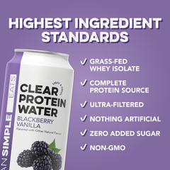 Clear Protein Water: Blackberry Vanilla (16 Oz. | 4 Pack)