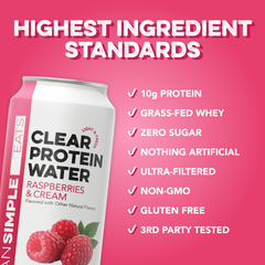 Clear Protein Water: Raspberries & Cream (16 Oz. | 12 Pack)