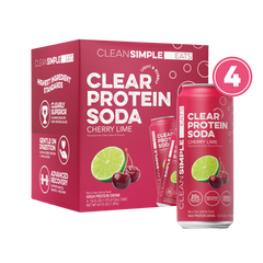 Clear Protein Soda: Cherry Lime  (16 Oz. | 4 Pack)