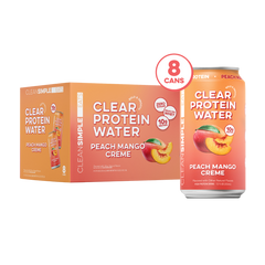 Clear Protein Water: Peach Mango Creme (12 Oz. | 8 Pack)