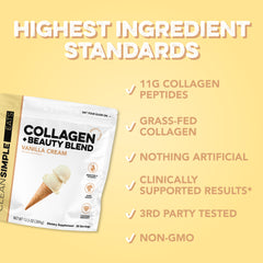 Collagen + Beauty Blend: Vanilla Cream (30 Serving)
