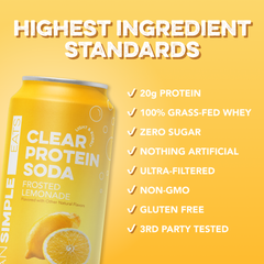 Clear Protein Soda: Frosted Lemonade (16 Oz. | 12 Pack)